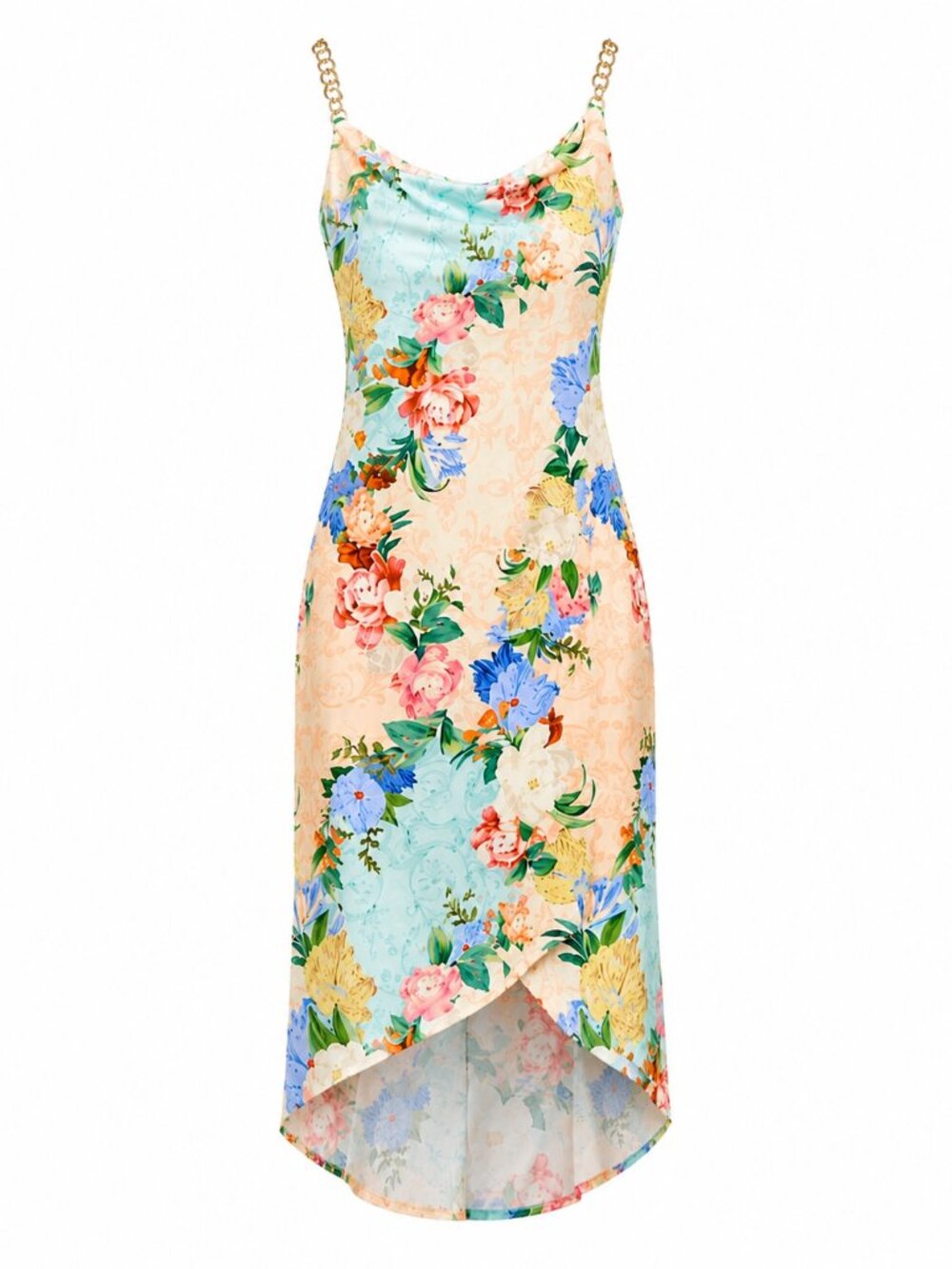 Siena Floral High Low Midi Dress 8 NWT Wedding Guest Cocktail Romantic